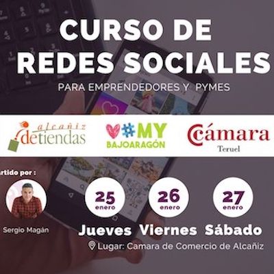 Curso de redes sociales en la camara de comercio de Teruel Alcañin